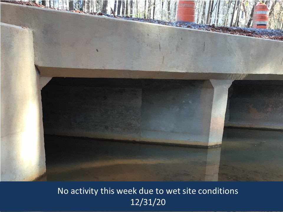No activities scheduled this week due to wet conditions affecting safety and accessibility